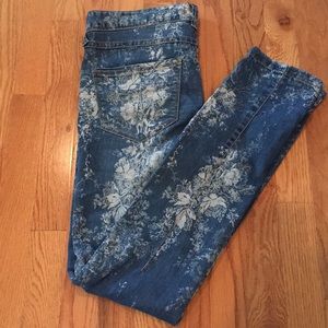 Fitted floral Free People jeans